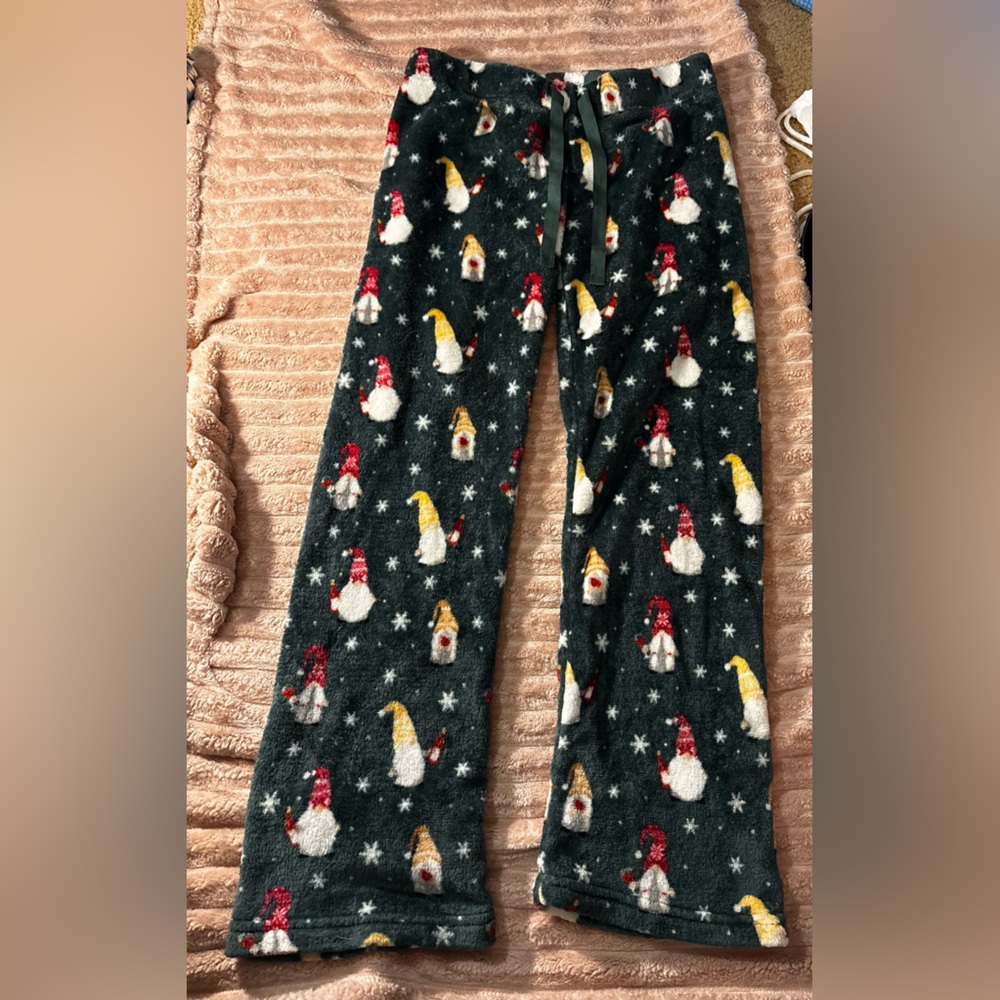 Festive Gnome Print Pajama Pants